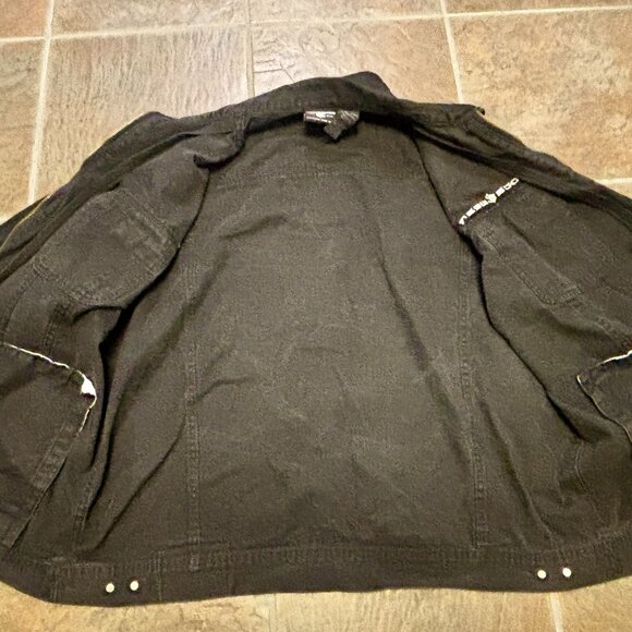 ~~Rocawear Vintage Black Denim ZIP UP Jacket Men’s XXL Zip Up Trucker...a few li - Picture 4 of 9